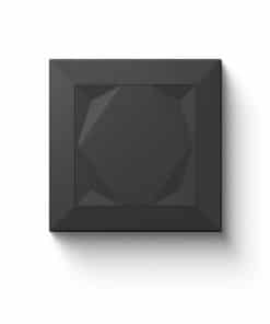 Der Loxone Touch for Nano in Anthrazit ist ein kompakter, flacher sensorgesteuerter Wandtaster-Aufsatz mit fünf frei belegbaren Tastpunkten für die wichtigsten Funktionen im Raum, wie Licht, Beschattung und Musik.