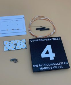 Hausnummern / Namen - Blende für Loxone Montagerahmen (auch beleuchtbar)