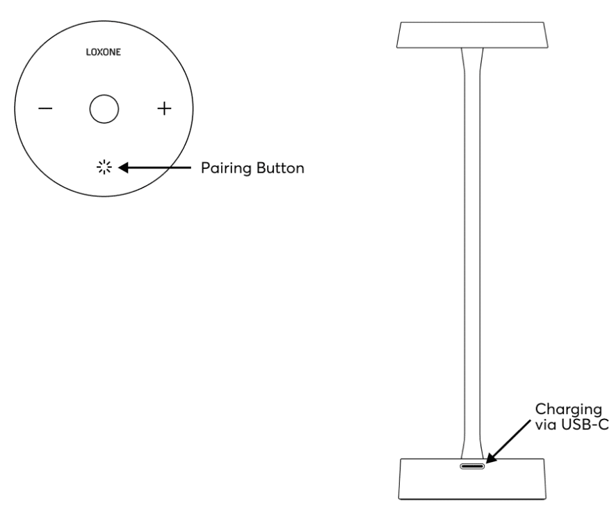 Anschlussplan Loxone Table Lamp Air Anthrazit