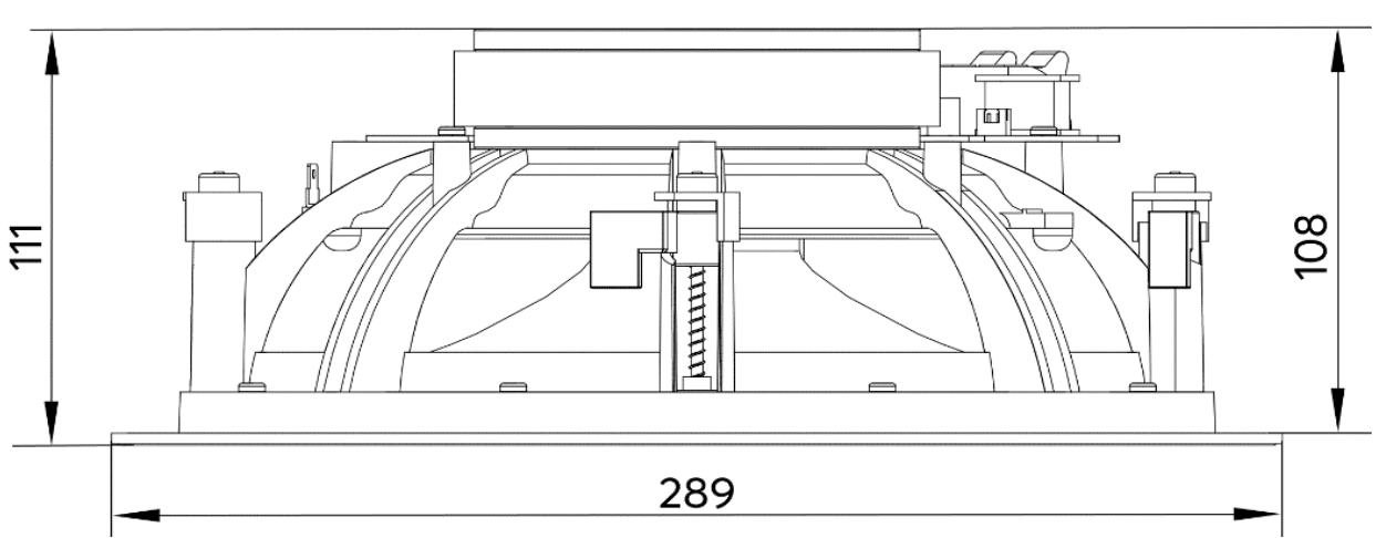 Produktmaßzeichnung Loxone Install Speaker 10 Master