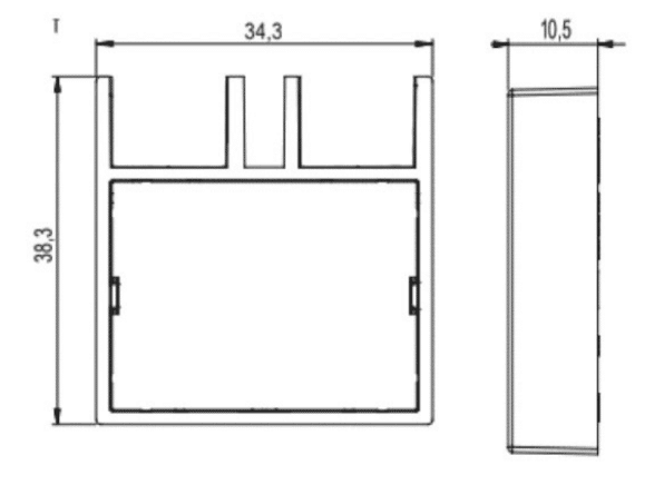 Produktmaßzeichnung Loxone AC Control Air for Daikin S21