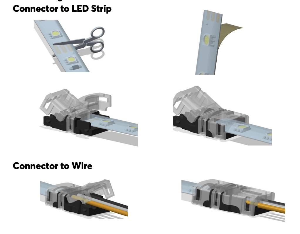 Anschlussplan Loxone LED Streifen Tunable White IP65 (spritzwasserfest)