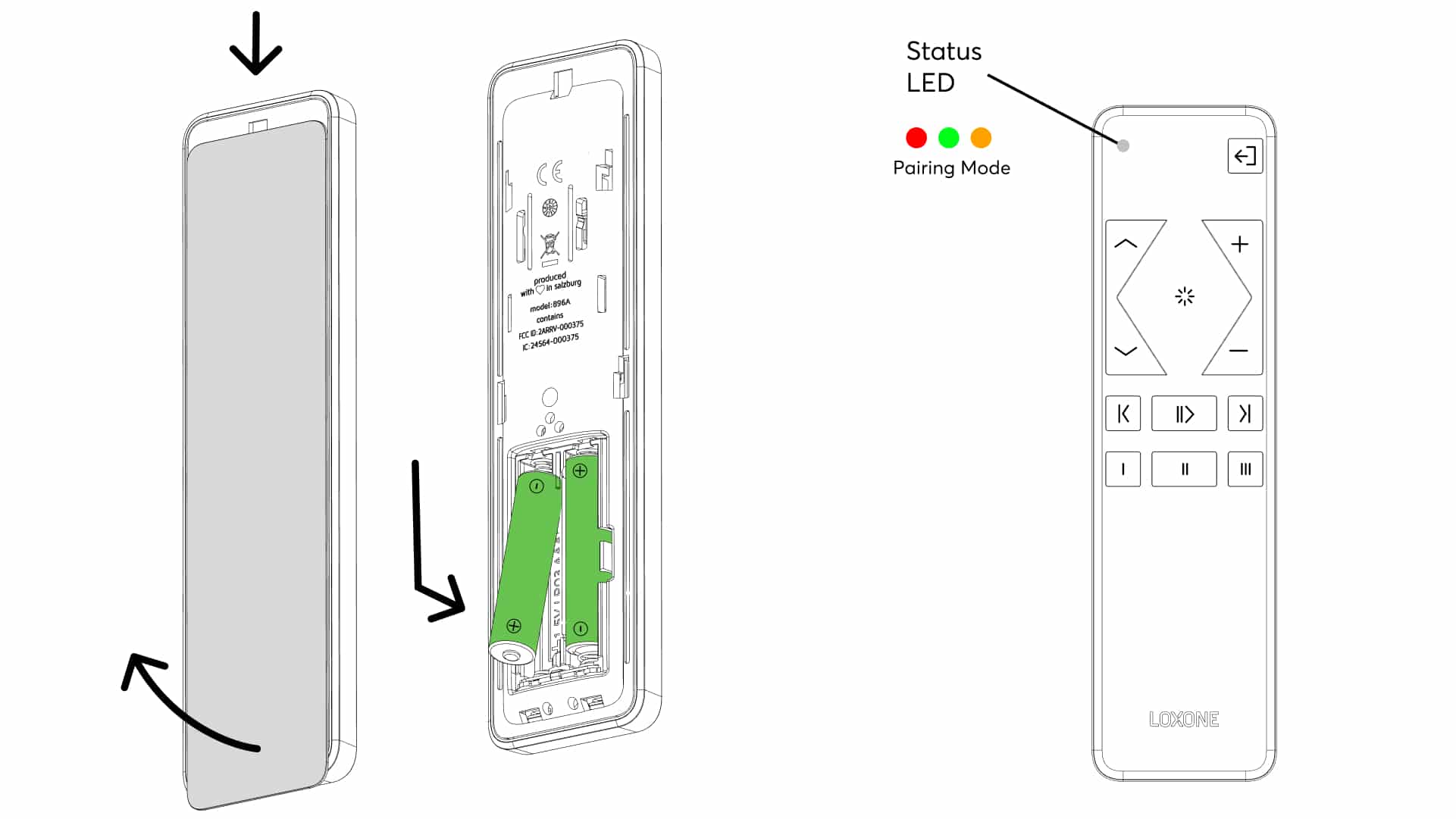 Anschlussplan Loxone Remote Air Weiß