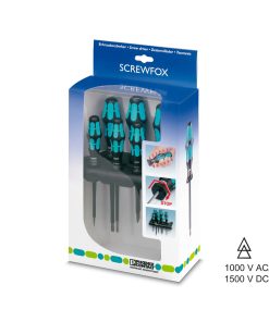 Schraubendreher-Set, Schlitz/Kreuz-Pozidriv®, VDE isoliert, 6-tlg, inkl. Rack SF-SL/PZ SET VDE - Werkzeug-Set 1212540