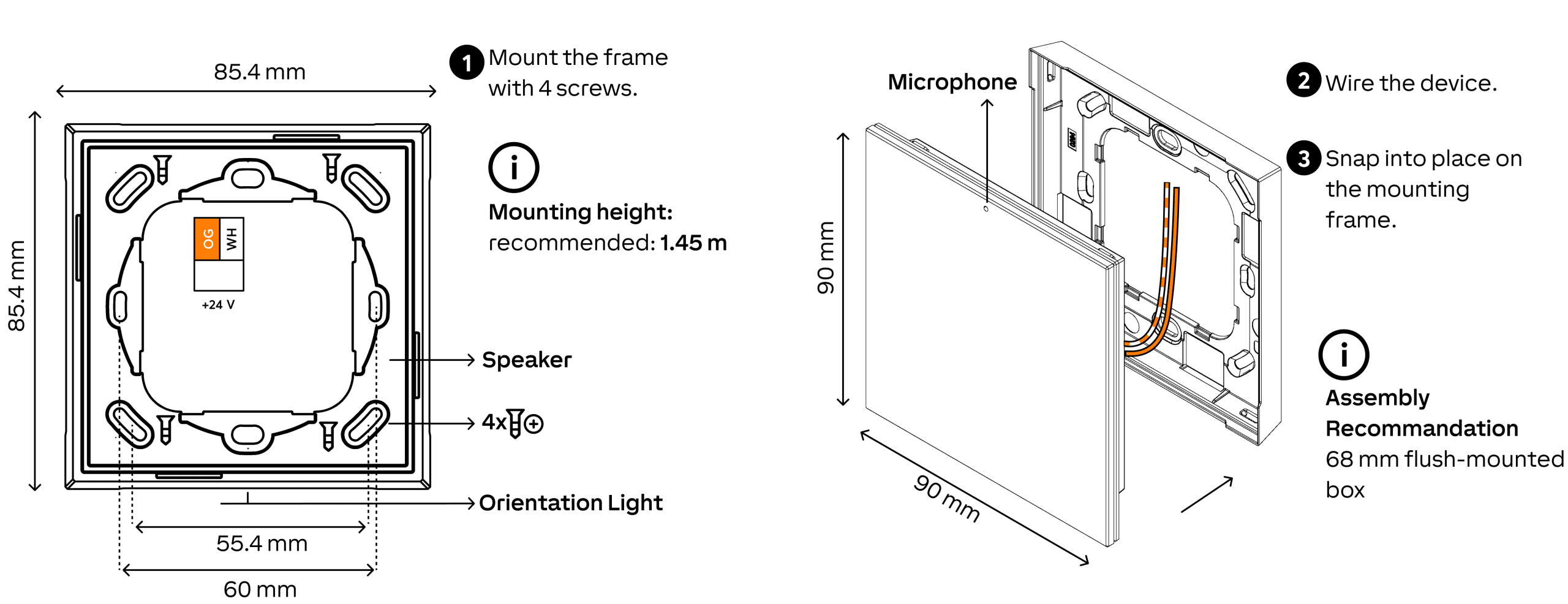 Anschlussplan Loxone Touch Pure Display Air