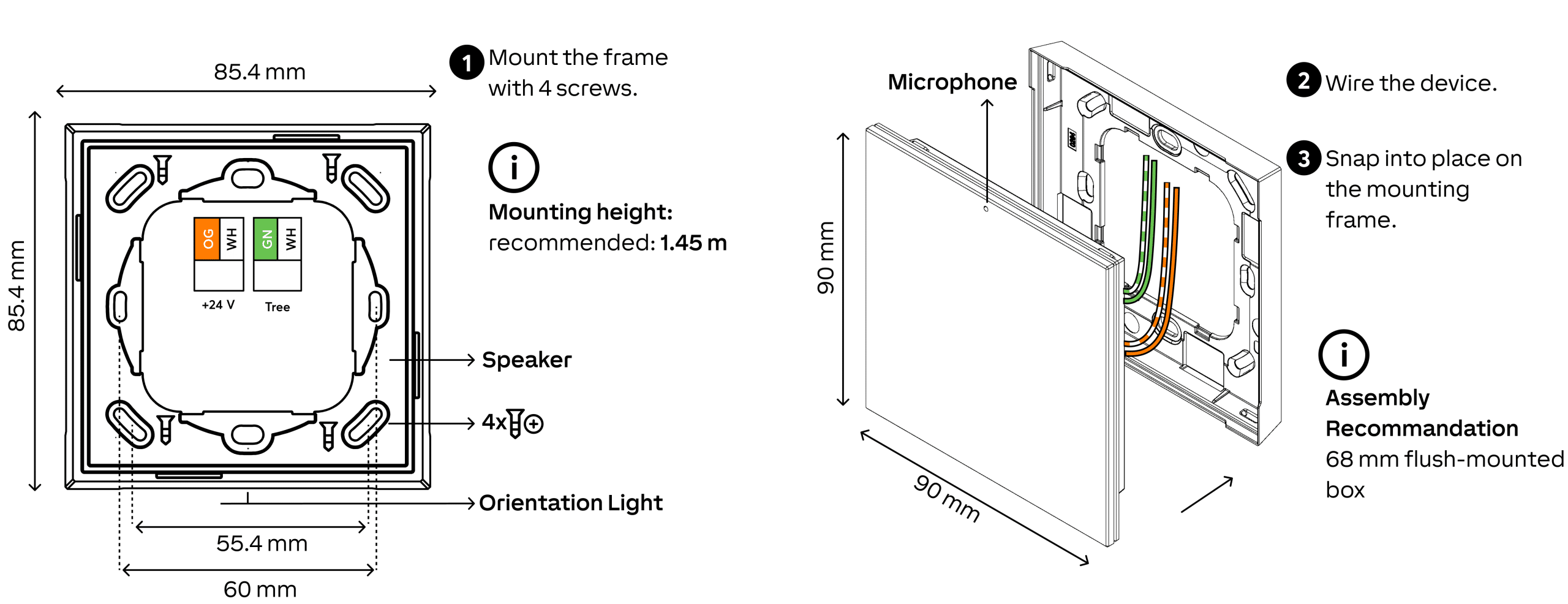 Anschlussplan Loxone Touch Pure Display Tree