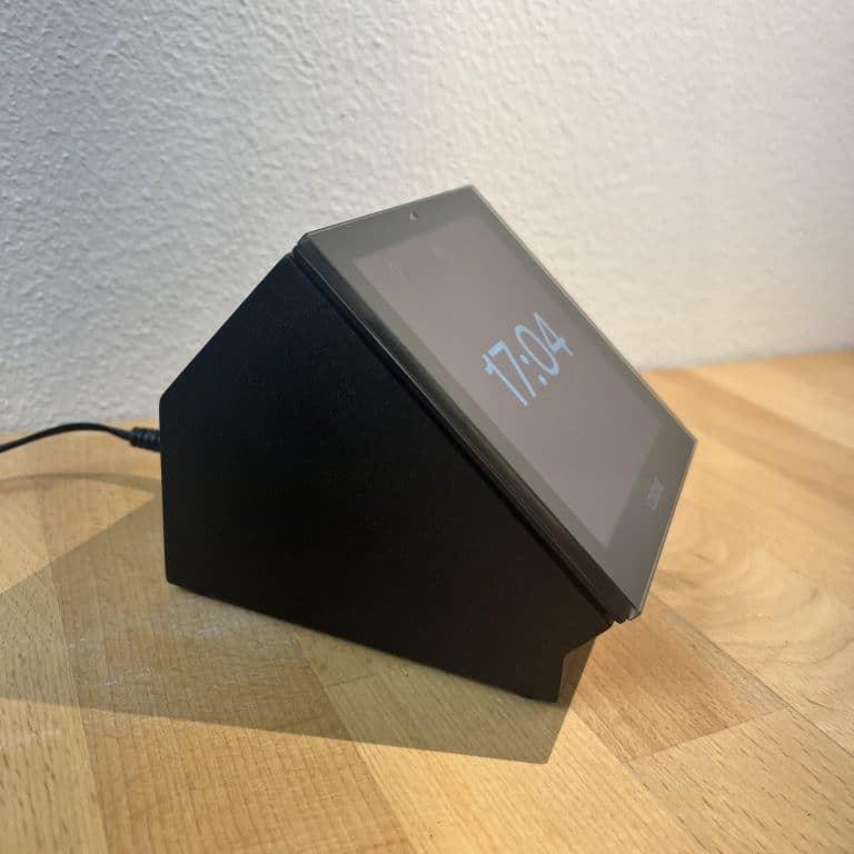 Tischgehäuse für Loxone Pure Display Air aus Aluminium (mit Steckernetzteil)