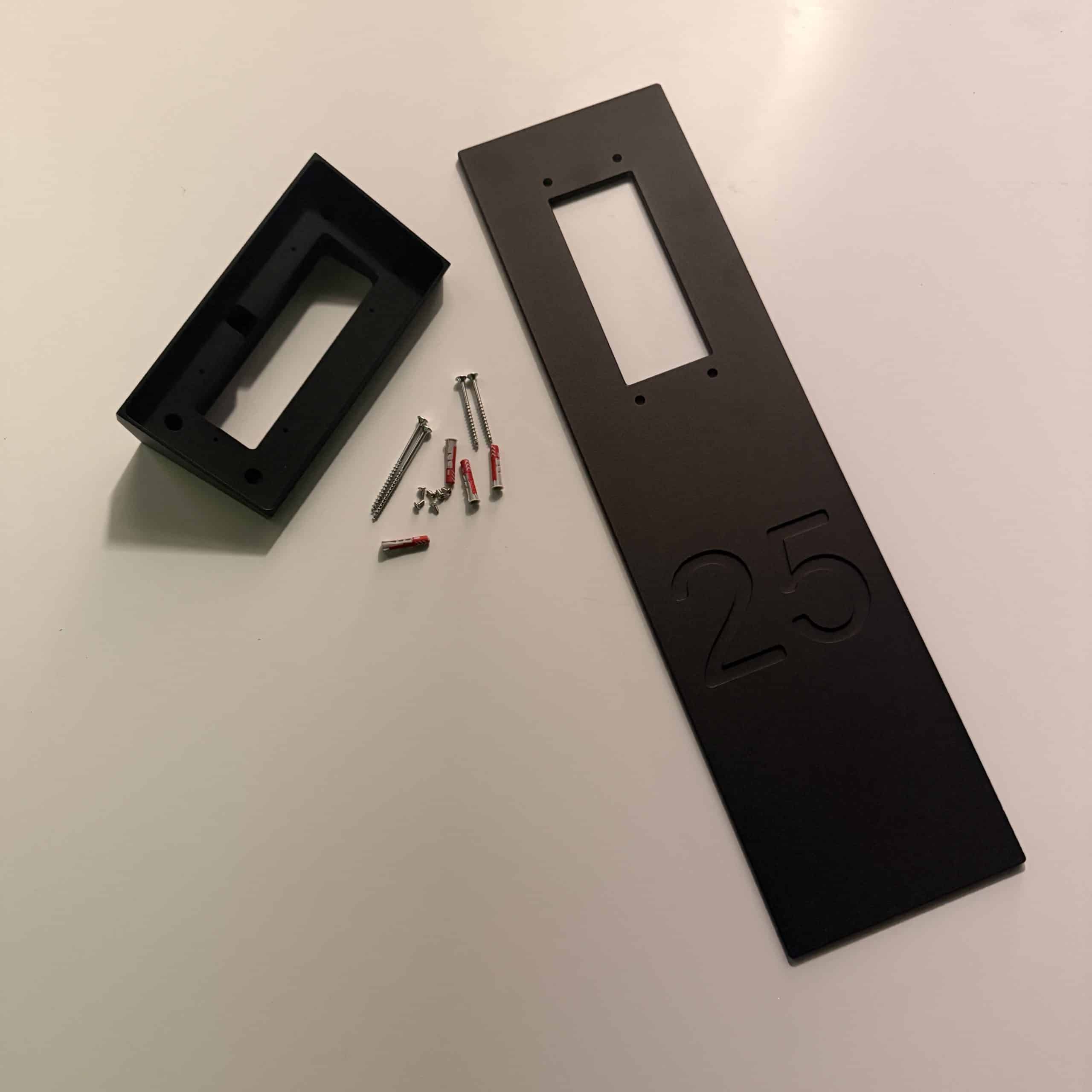 Aluminium Blende mit Schrägadapter 25 Grad für Intercom / NFC / Flex – Bild 7
