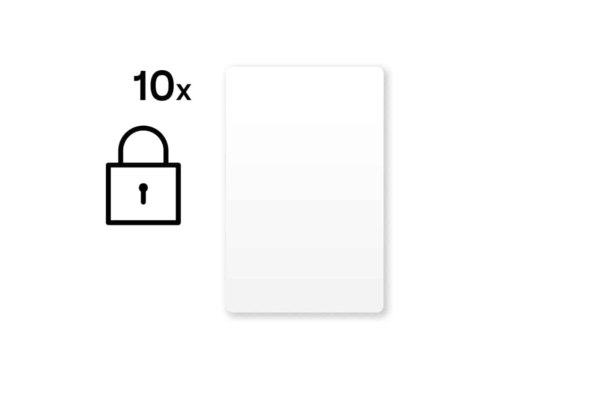 Verschlüsselte NFC Smart Cards 10 Stück – weiss – Art.-Nr. 200447