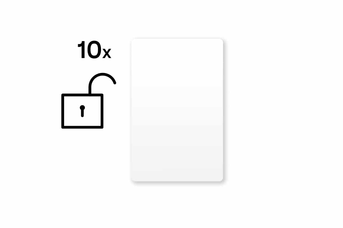 Unverschlüsselte NFC Smart Cards 10 Stück – weiss – Art.-Nr. 200449