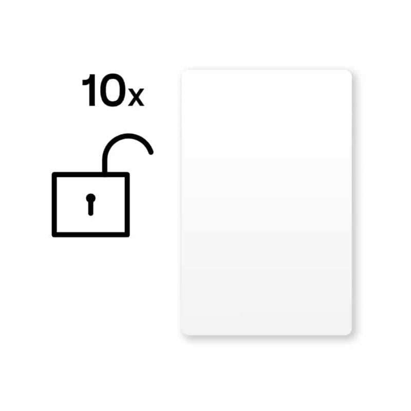 Unverschlüsselte NFC Smart Cards Weiß (10 Stück)